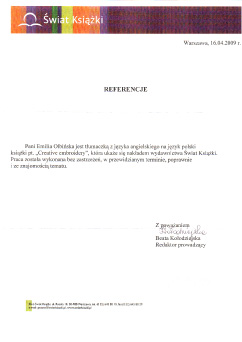 Referencje - Świat Książki